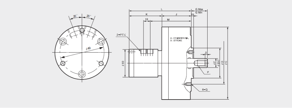 中實(shí)回轉(zhuǎn)汽缸工藝圖