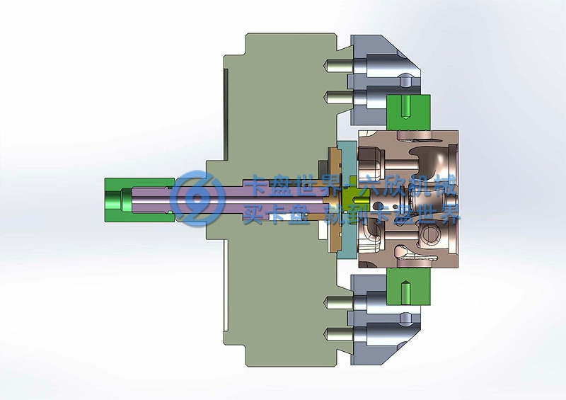 二爪后拉卡盤不規(guī)則工件夾持方案