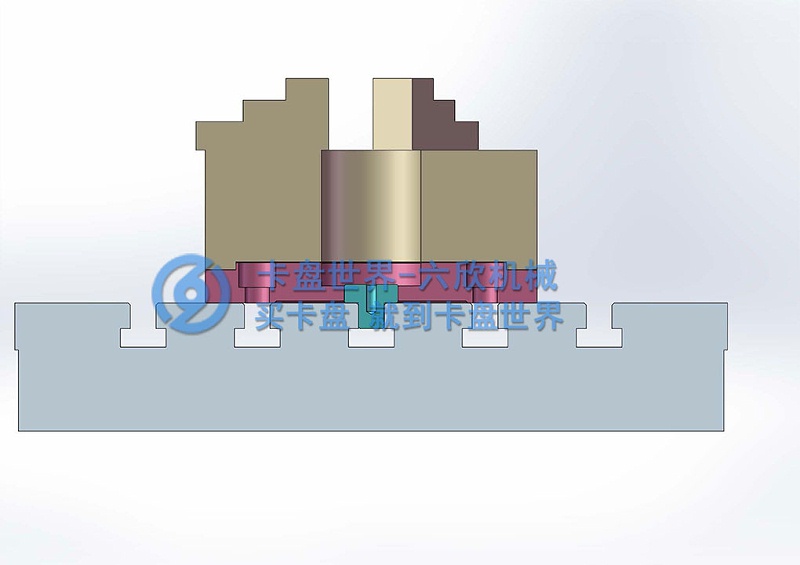 加工中心工作臺手動卡盤連接方案