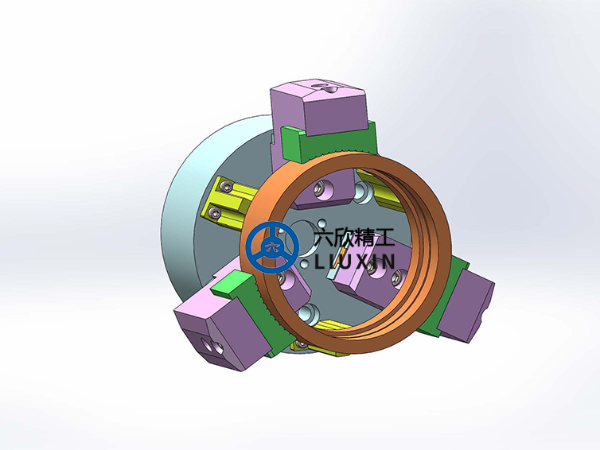 內(nèi)齒圈工件三爪卡盤夾持方案