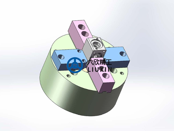 兩爪卡盤方型工件夾持方案